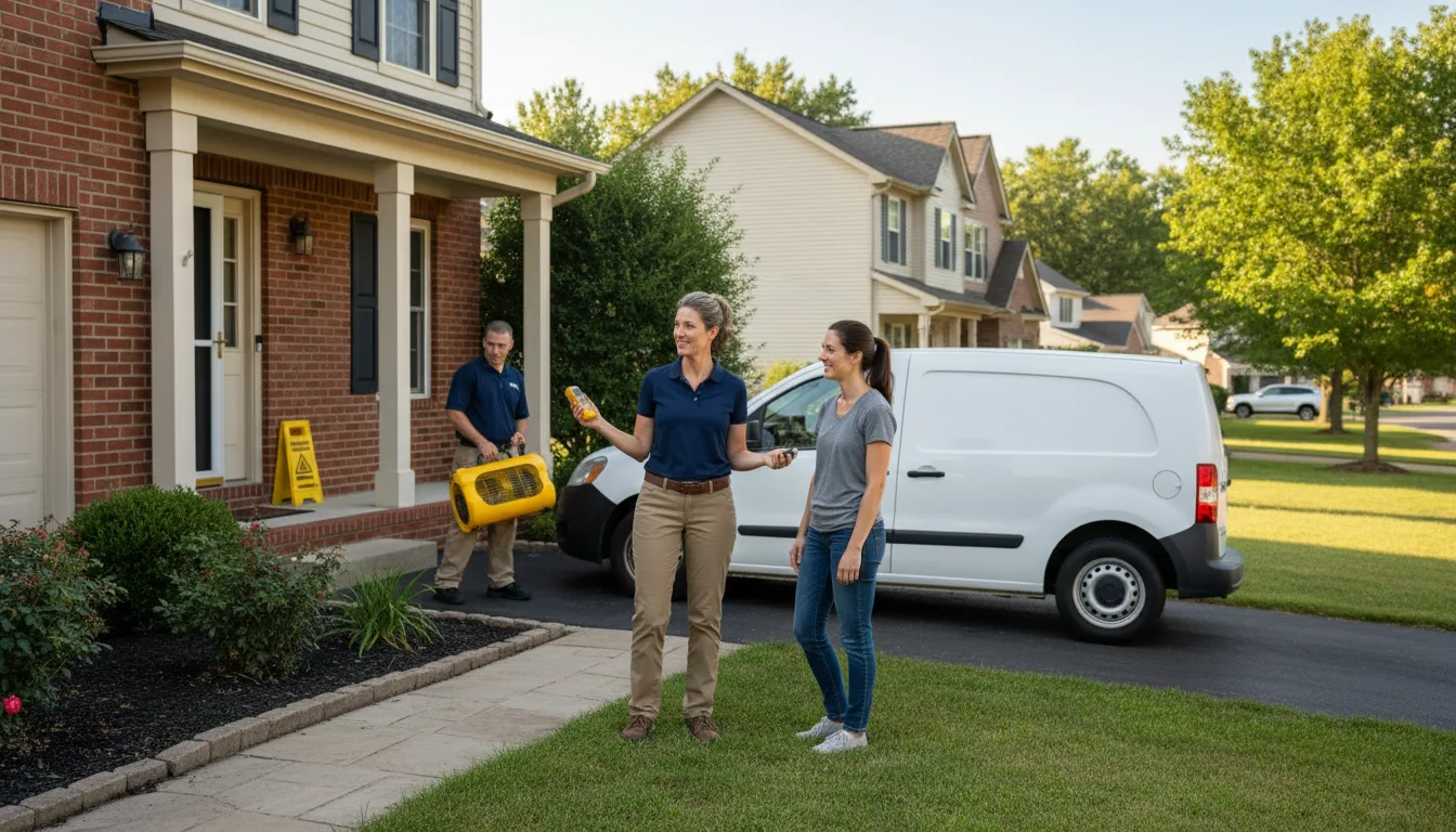 Residential water damage restoration in Bath, PA